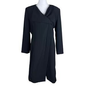 Armani Collezioni Black Professional Business Office Dress Power Shoulder Size 8